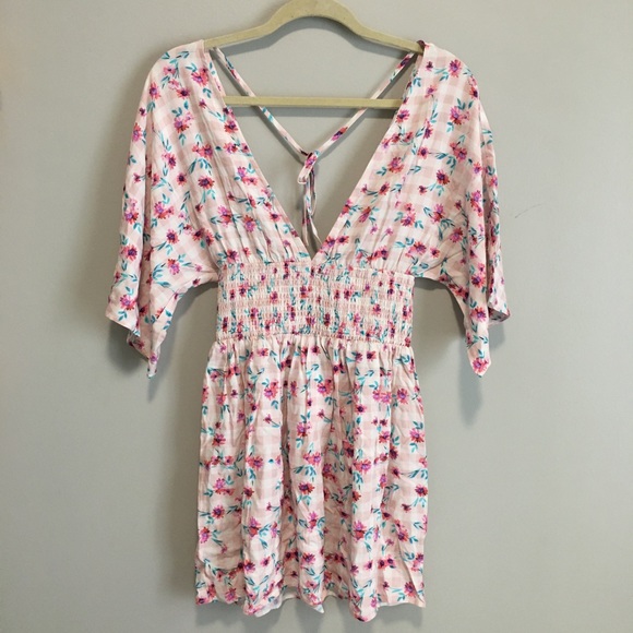 SOLD🔻Lovers + Friends Cacia Floral Gingham Dress - Picture 3 of 5